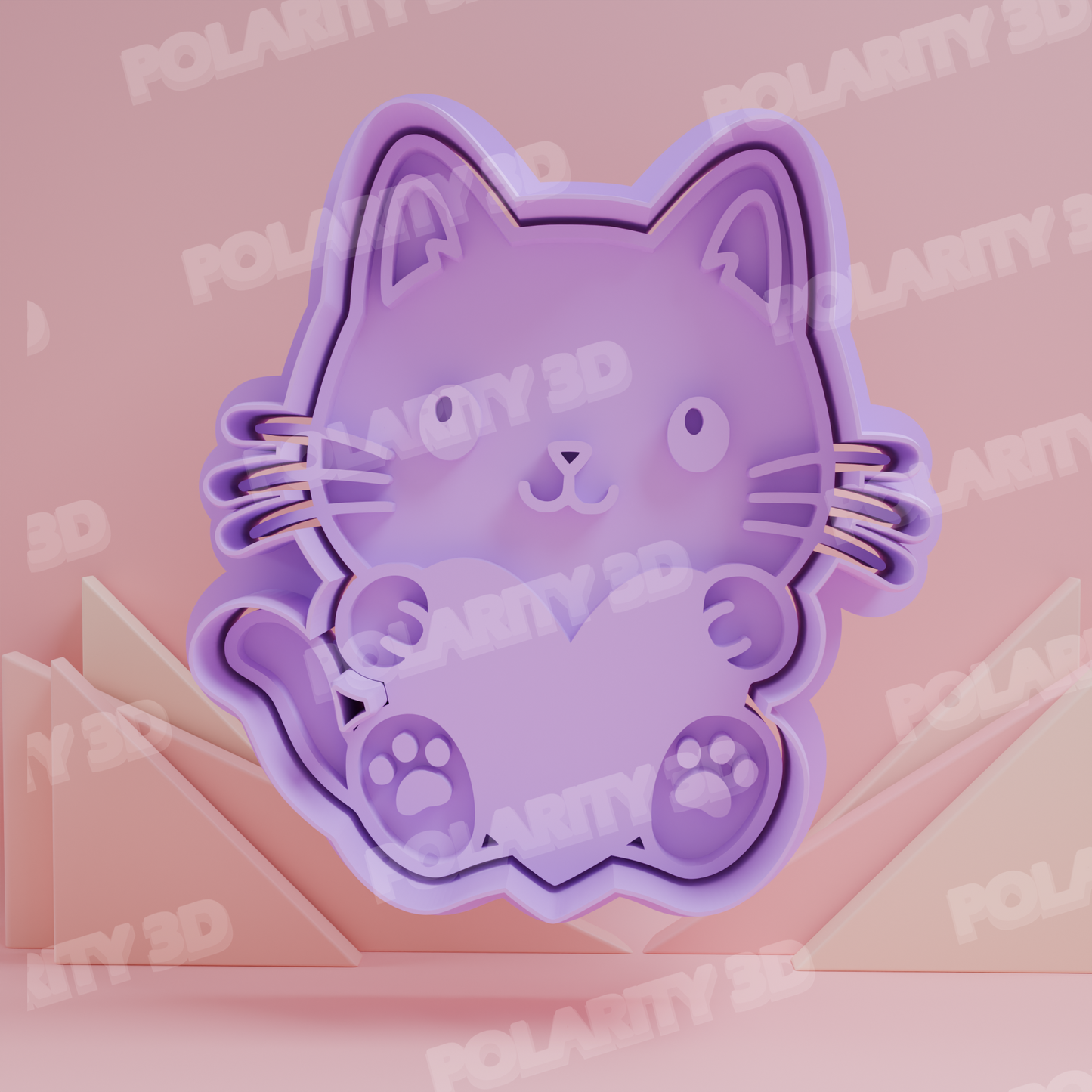 Cortador de Galleta Gato con Corazon