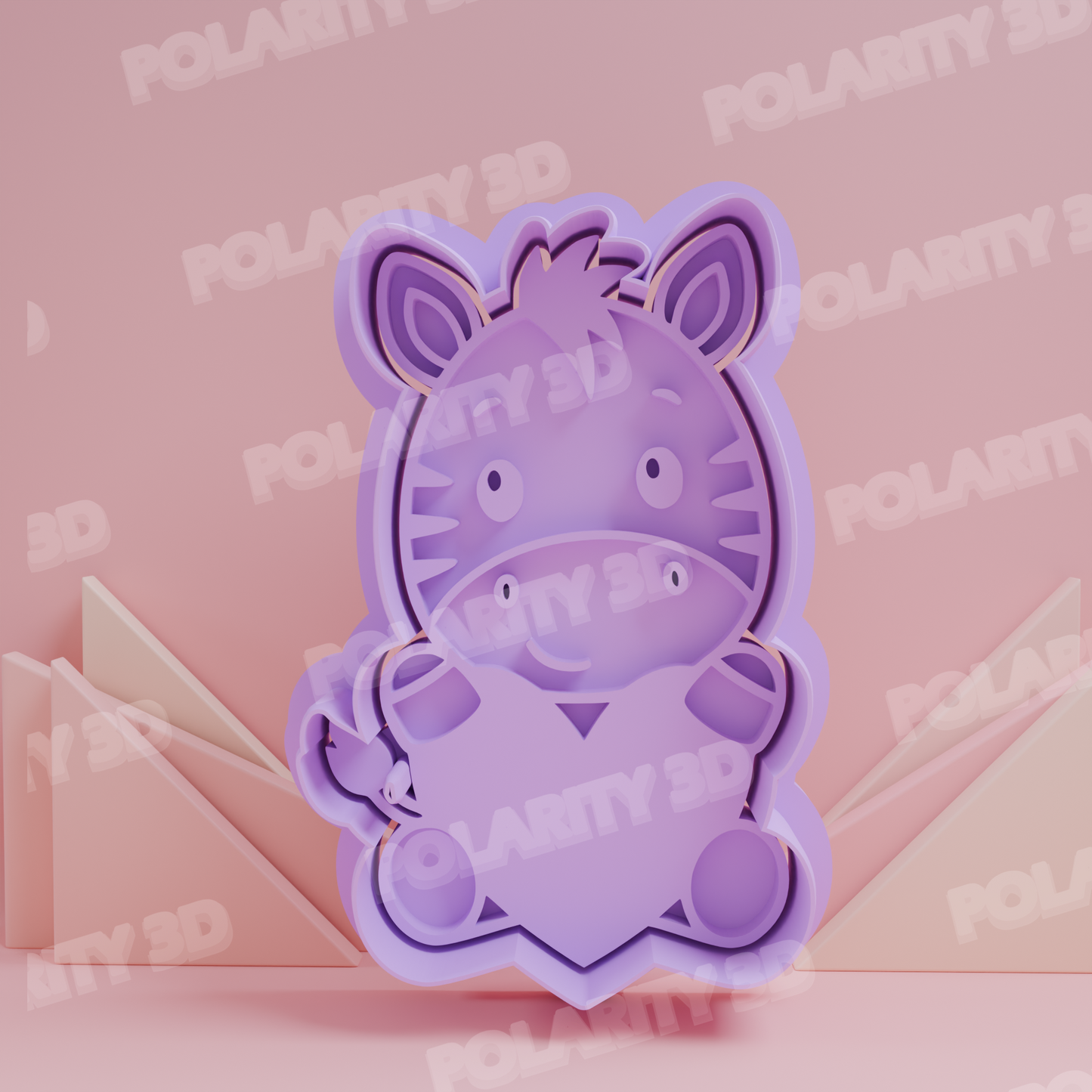 Cortador de Galleta Cebra con corazón