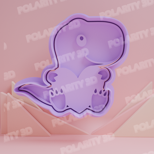 Cortador de Galleta Dinosaurio con corazón