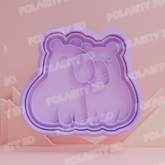 Cortador de Galleta Pareja de Capibaras